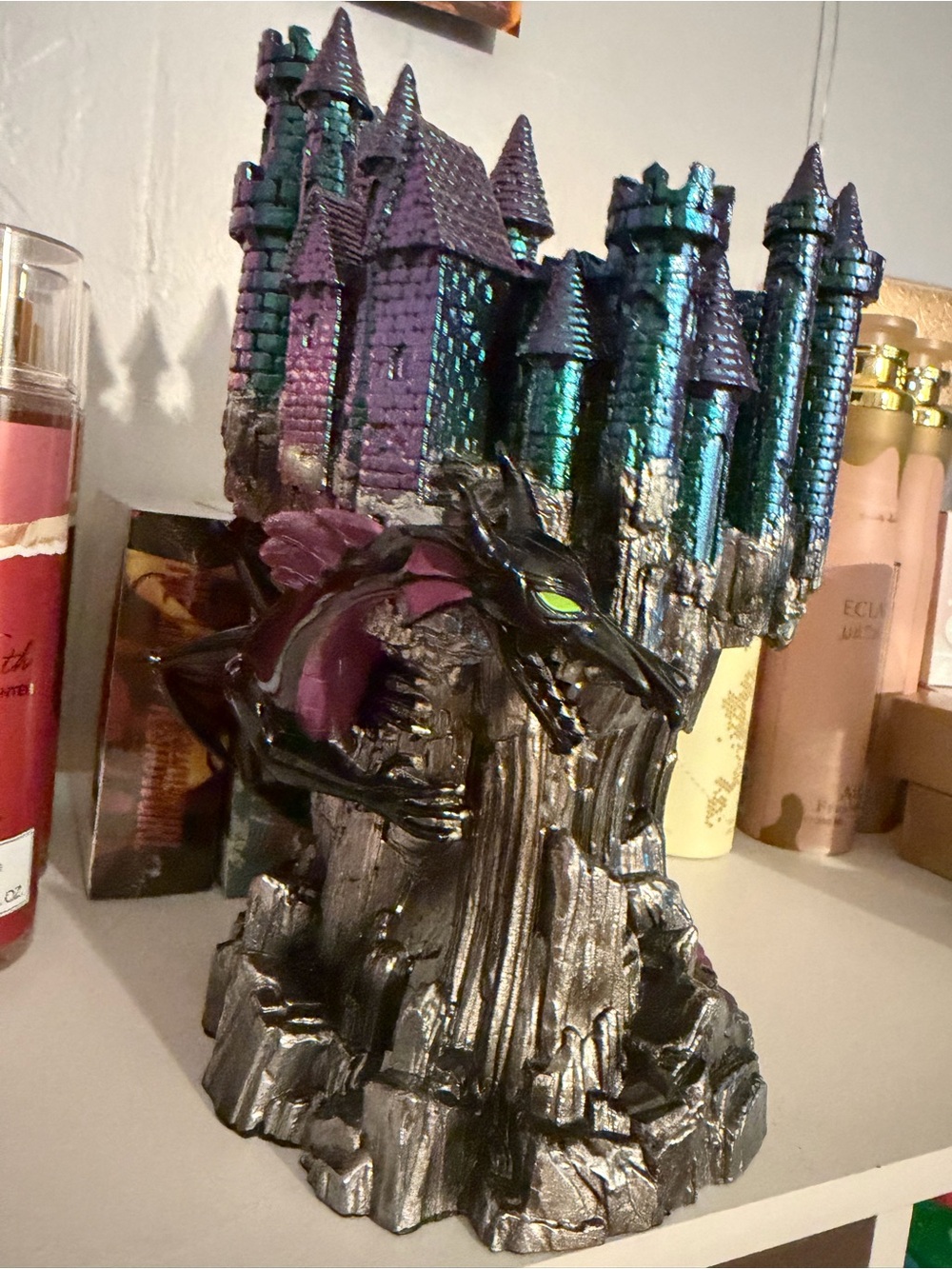 Disney villains bath & body works Maleficent  dragon castle candle holder